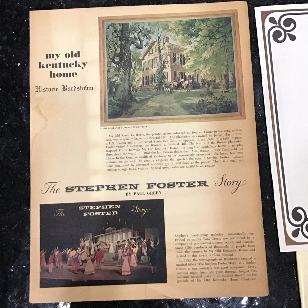 Vintage Kentucky Souvenir Booklets & Postcards Churchill Downs Bardstown Foster